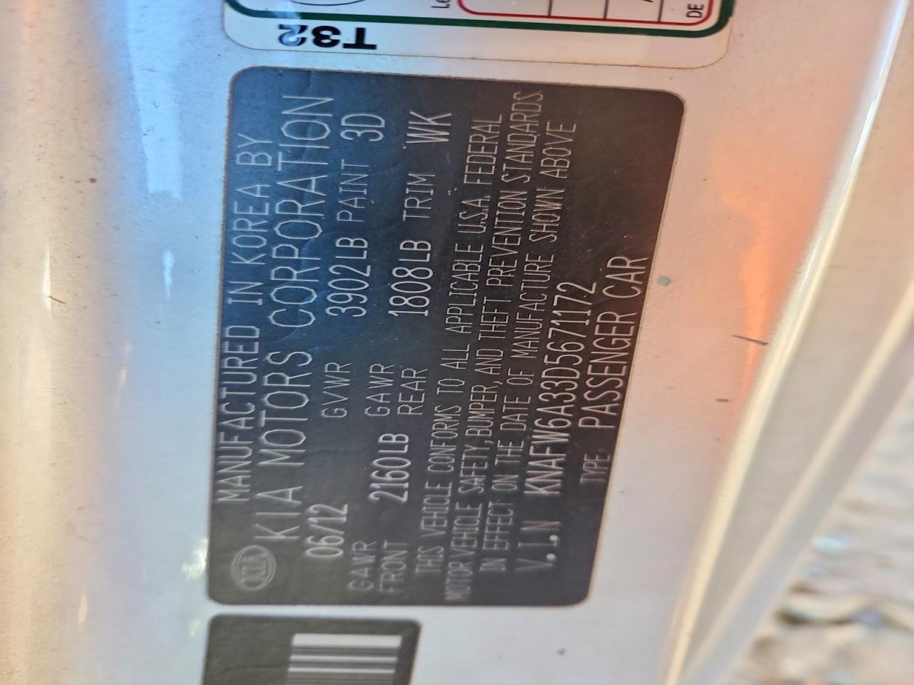 2013 KIA Forte sx