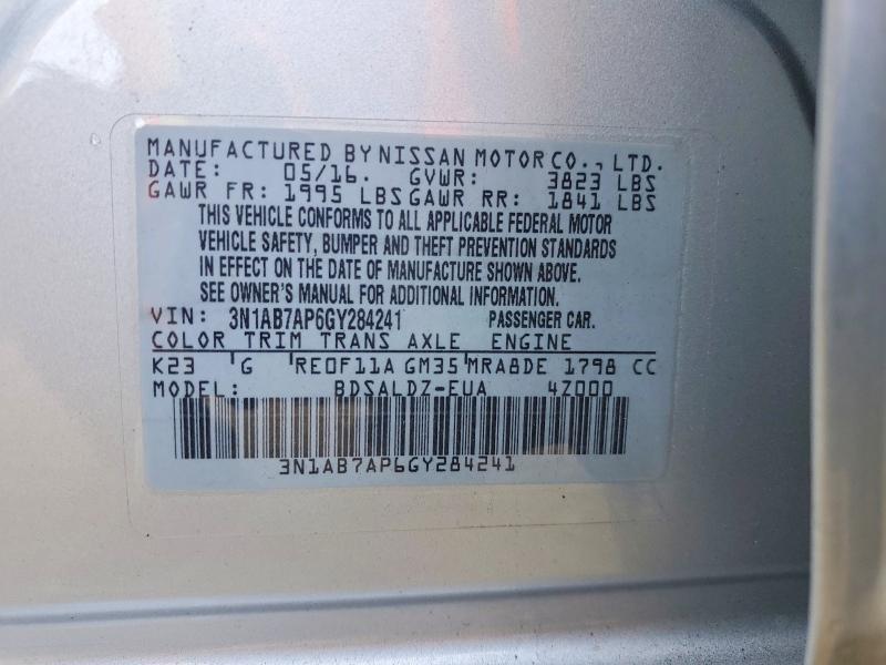 2016 Nissan Sentra s