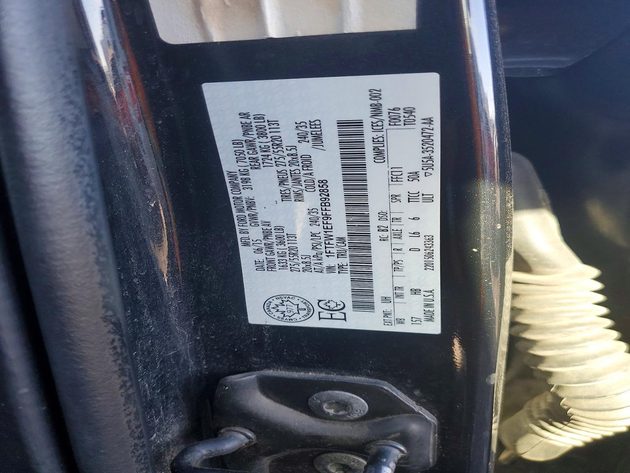 2015 Ford F150 Supercrew