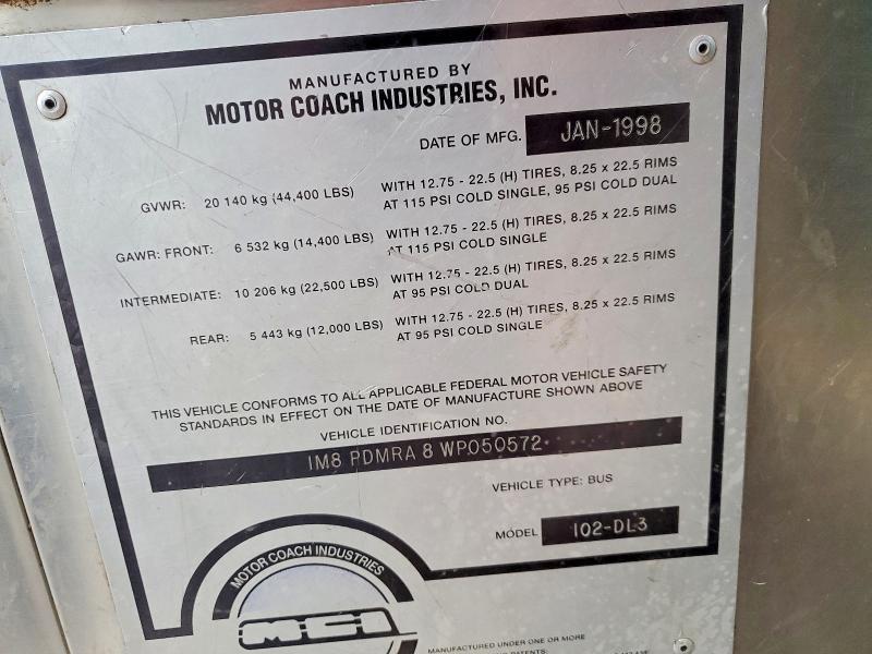 1998 Motor Coach Industries Transit Bus