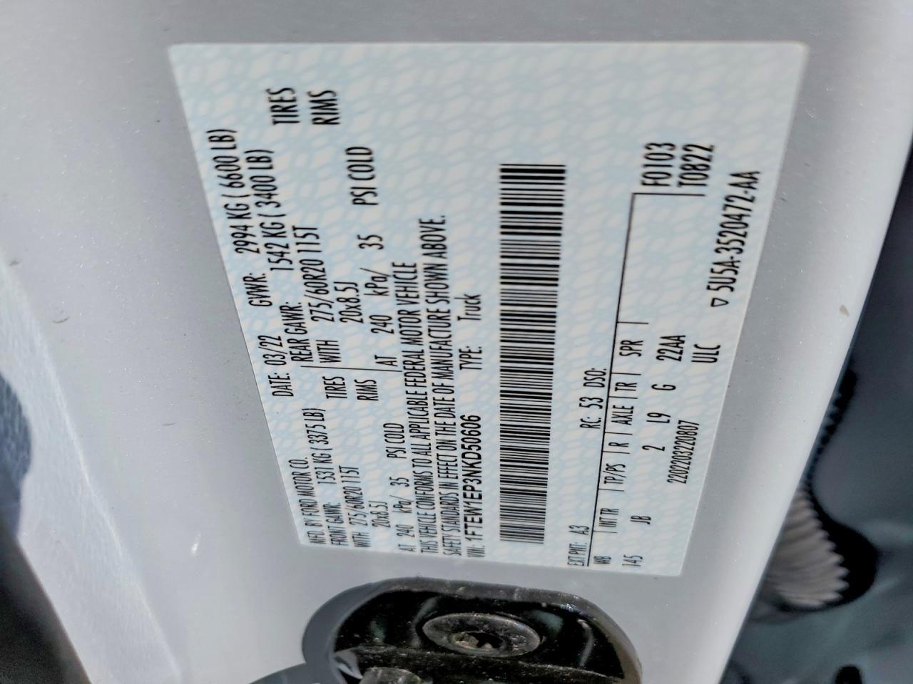 2022 Ford F150 Supercrew