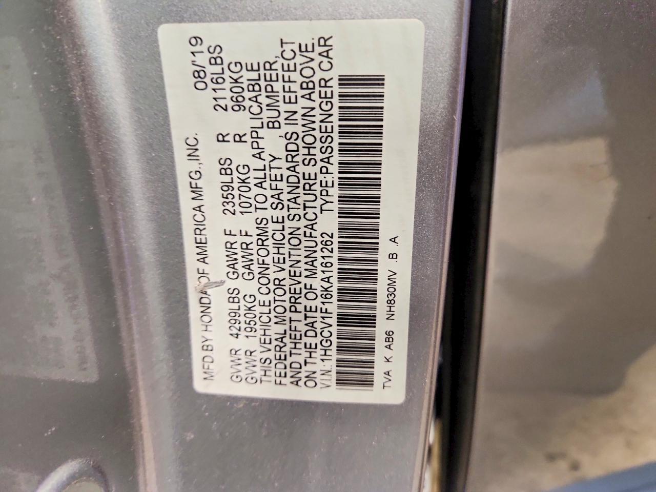 2019 Honda Accord lx