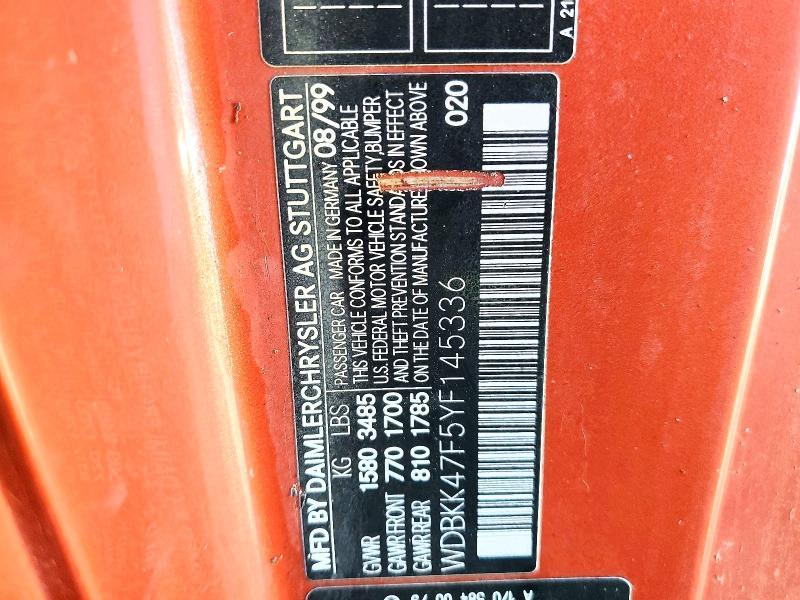 2000 Mercedes-Benz Slk 230 Kompressor