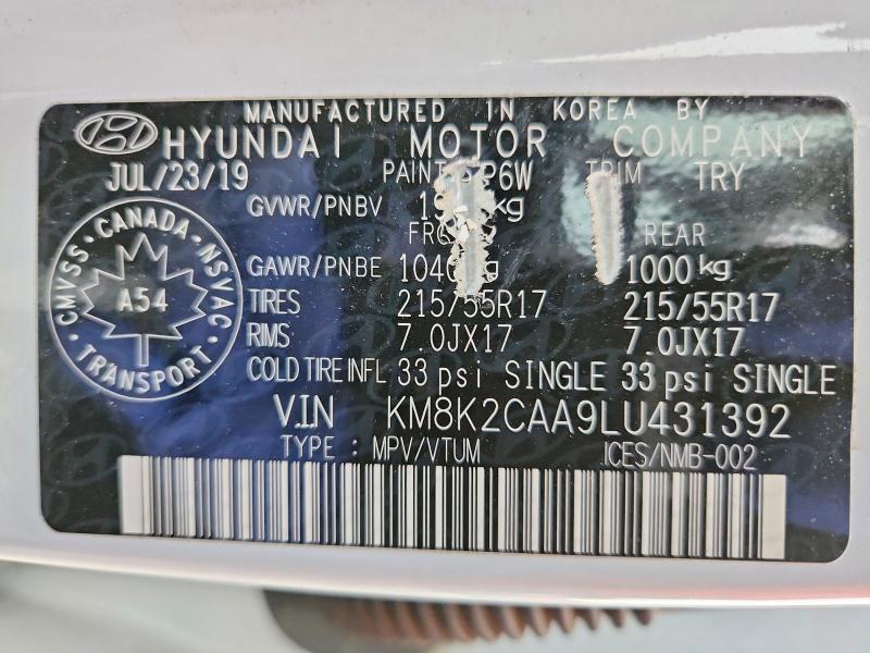 2020 Hyundai Kona sel