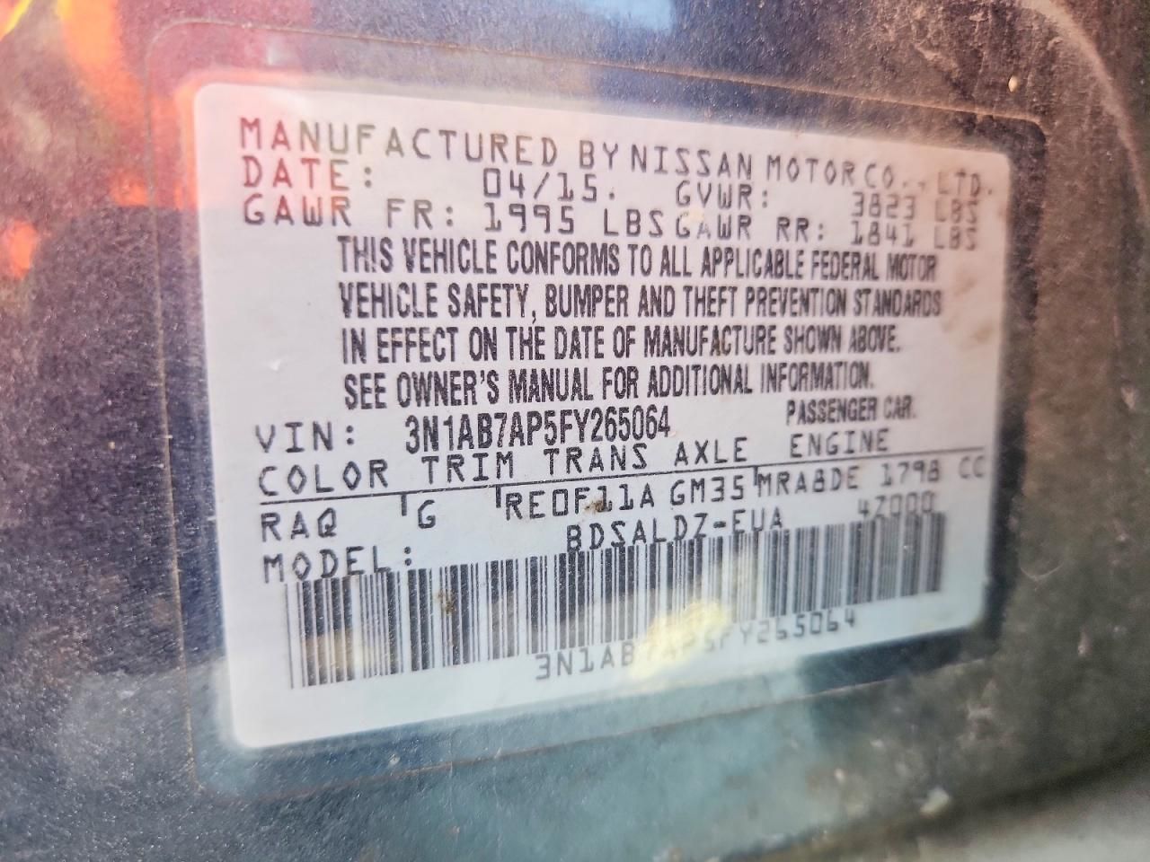 2015 Nissan Sentra sv