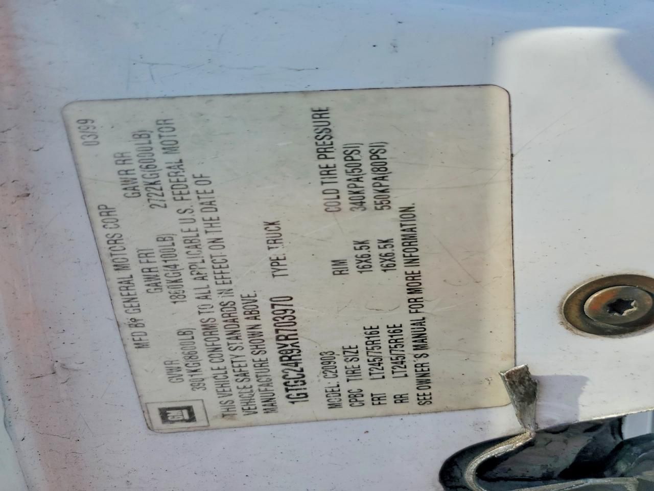 1999 GMC Sierra C2500