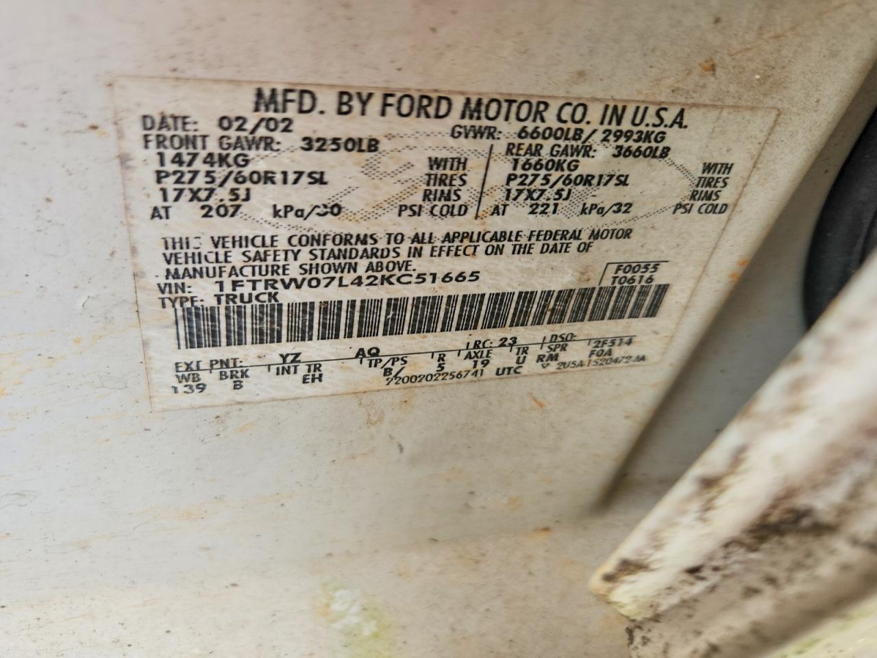 2002 Ford F150 Supercrew