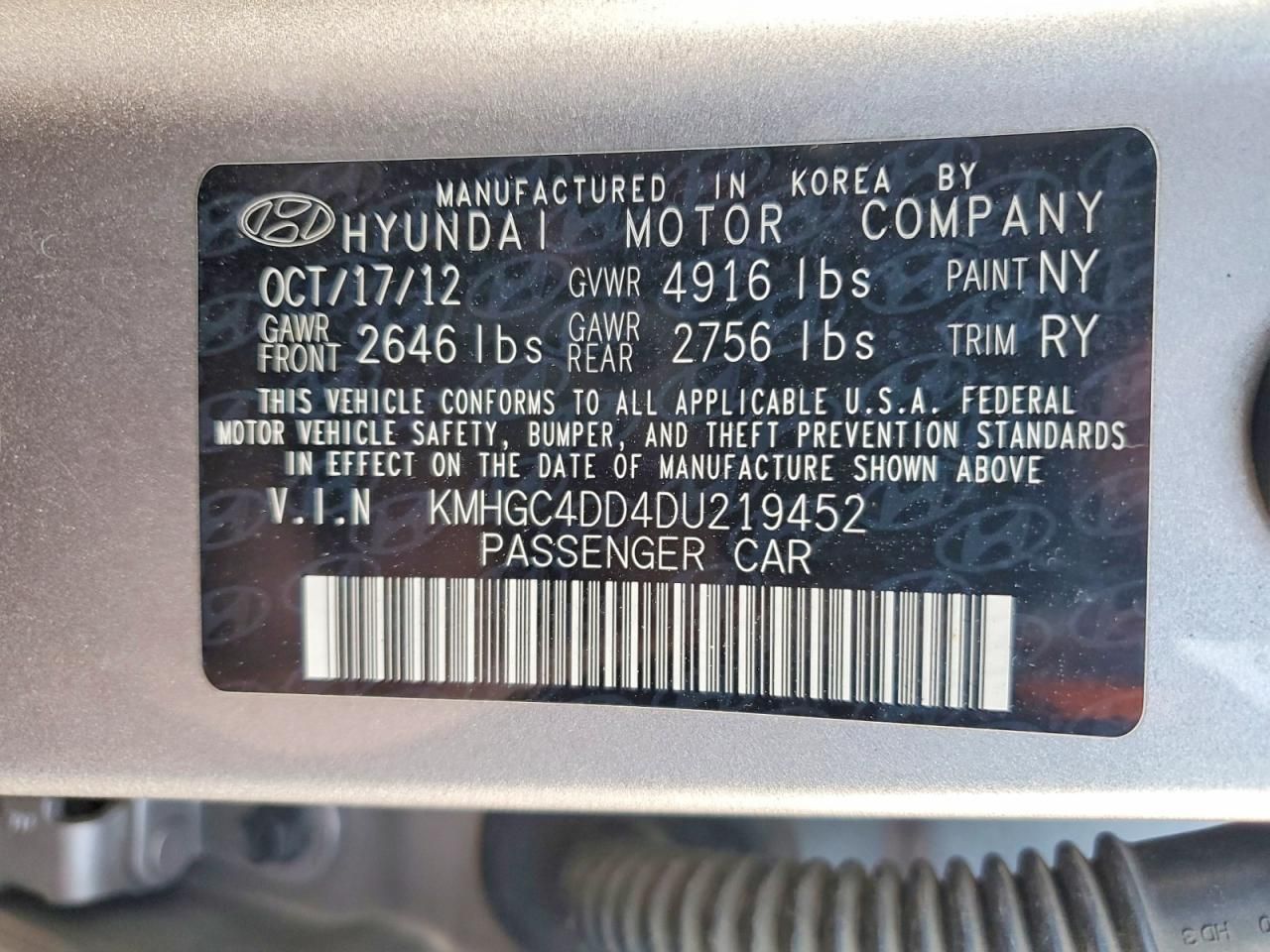 2013 Hyundai Genesis 3.8l