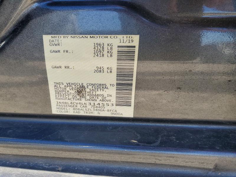 2020 Niss Altima 2.5 sr