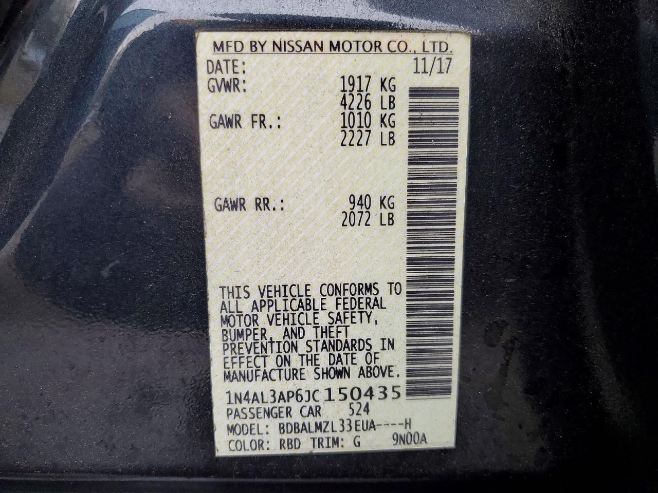 2018 Nissan Altima 2.5