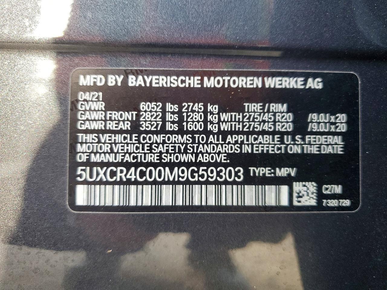2021 BMW X5 Sdrive 40I