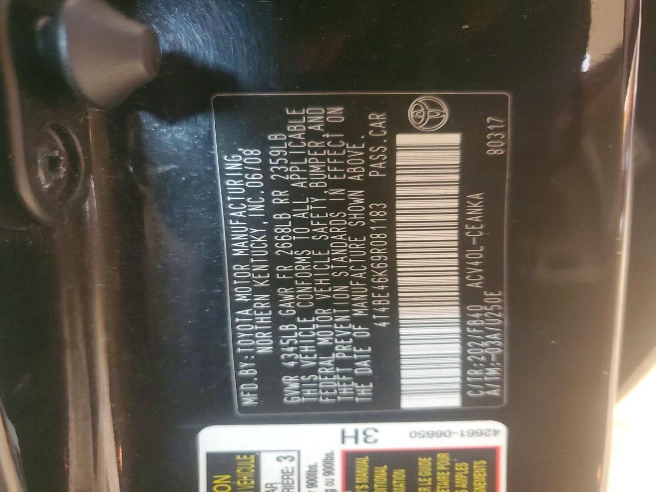 2009 Toyota Camry Base