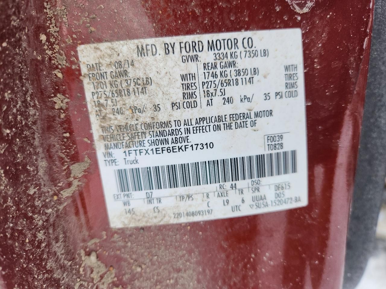 2014 Ford F150 Super cab