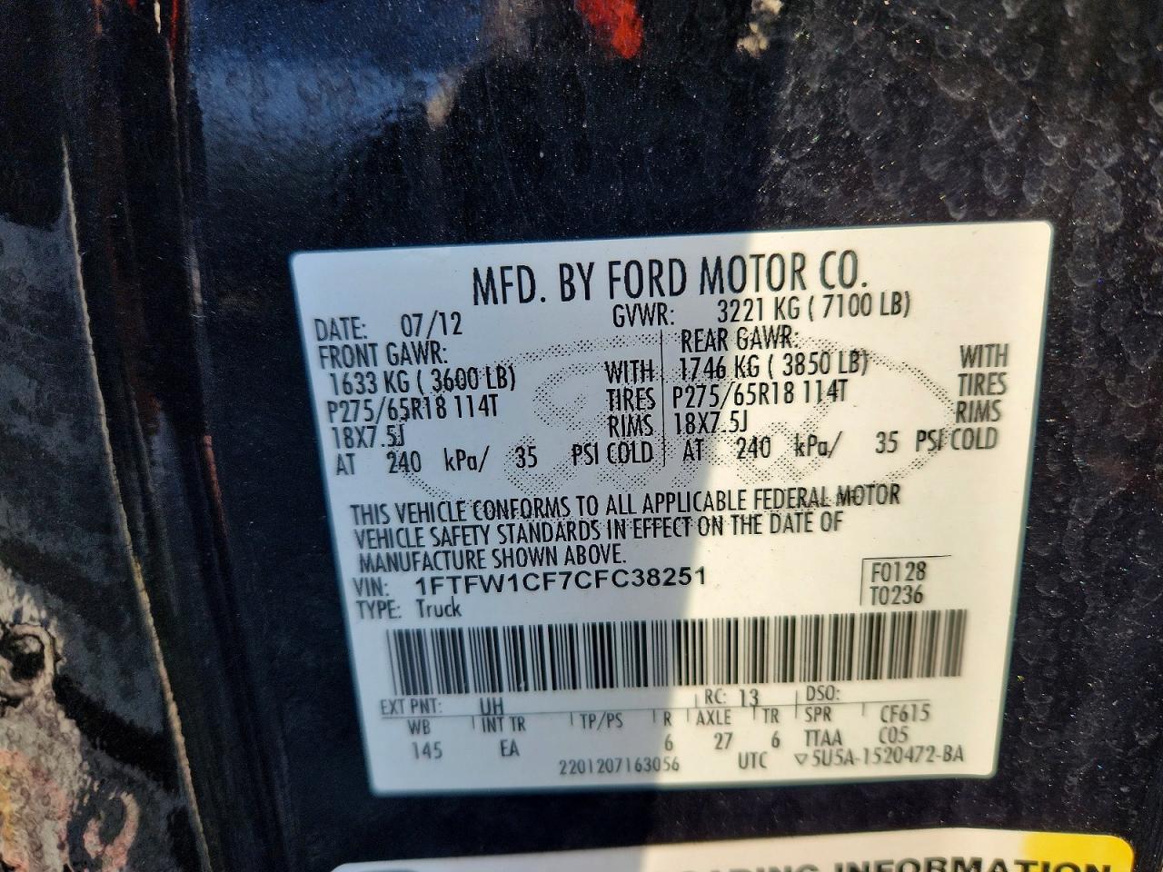 2012 Ford F150 Supercrew