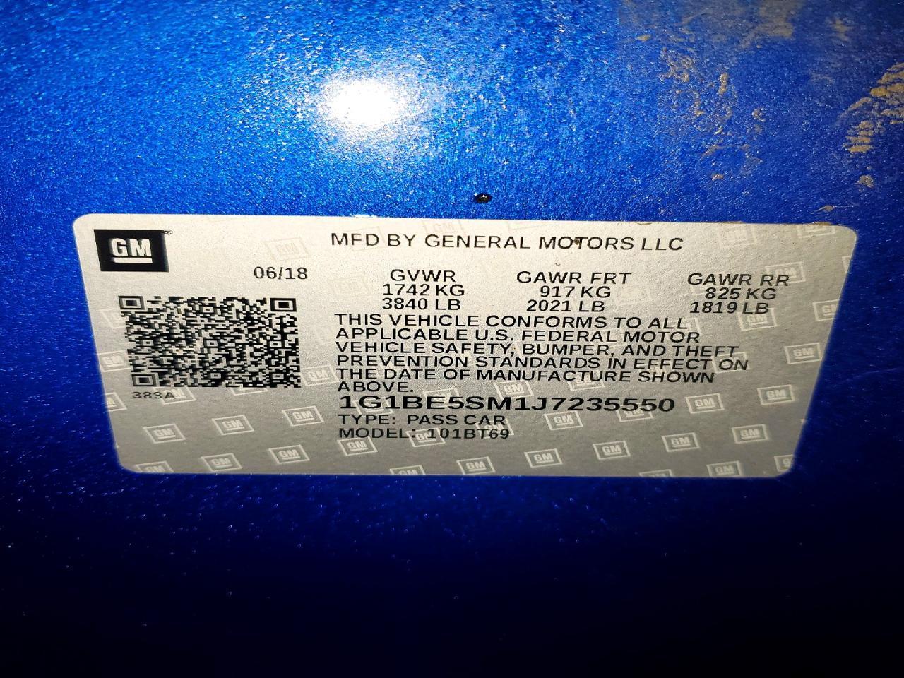 2018 Chevrolet Cruze lt