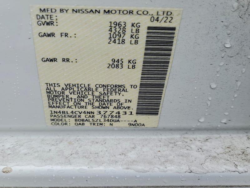 2022 Nissan Altima 2.5 sr