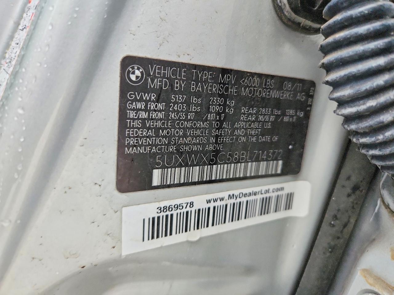 2011 BMW X3 Xdrive28i