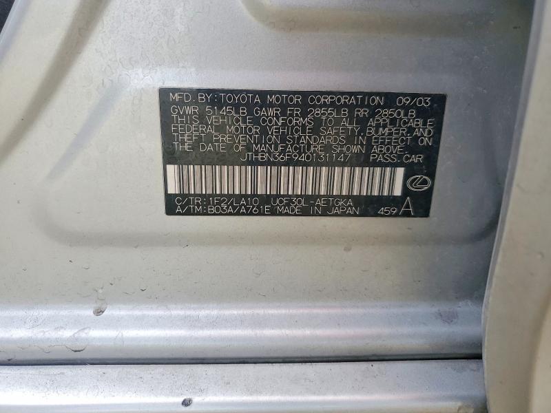 2004 Lexus Ls 430