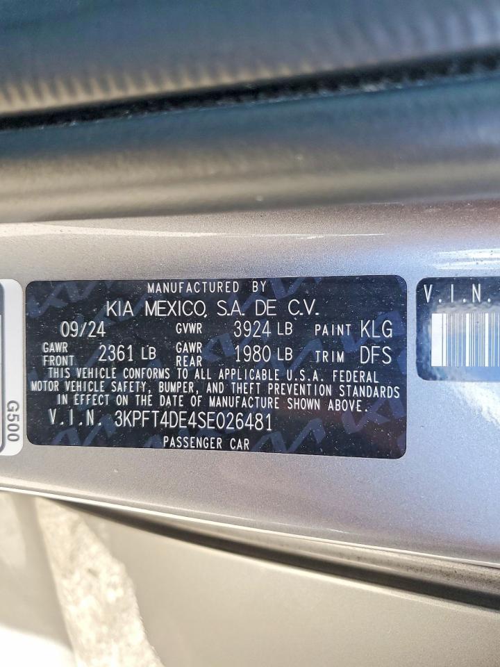 2025 KIA K4 lx