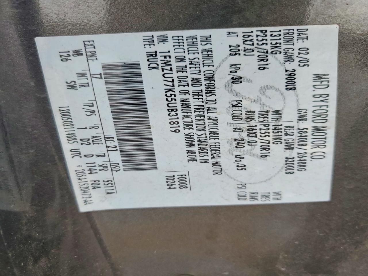 2005 Ford Explorer Sport Trac