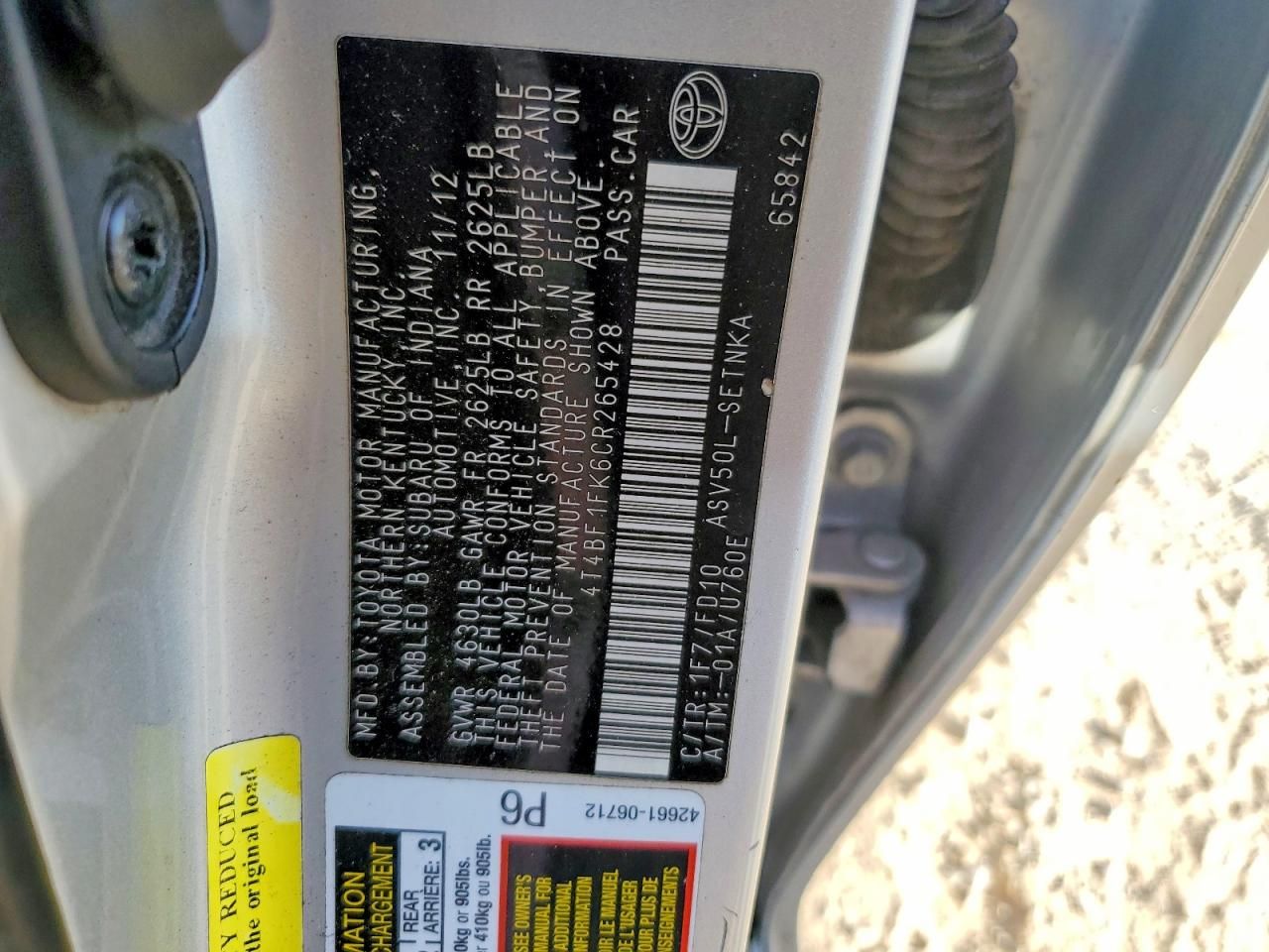 2012 Toyota Camry Base