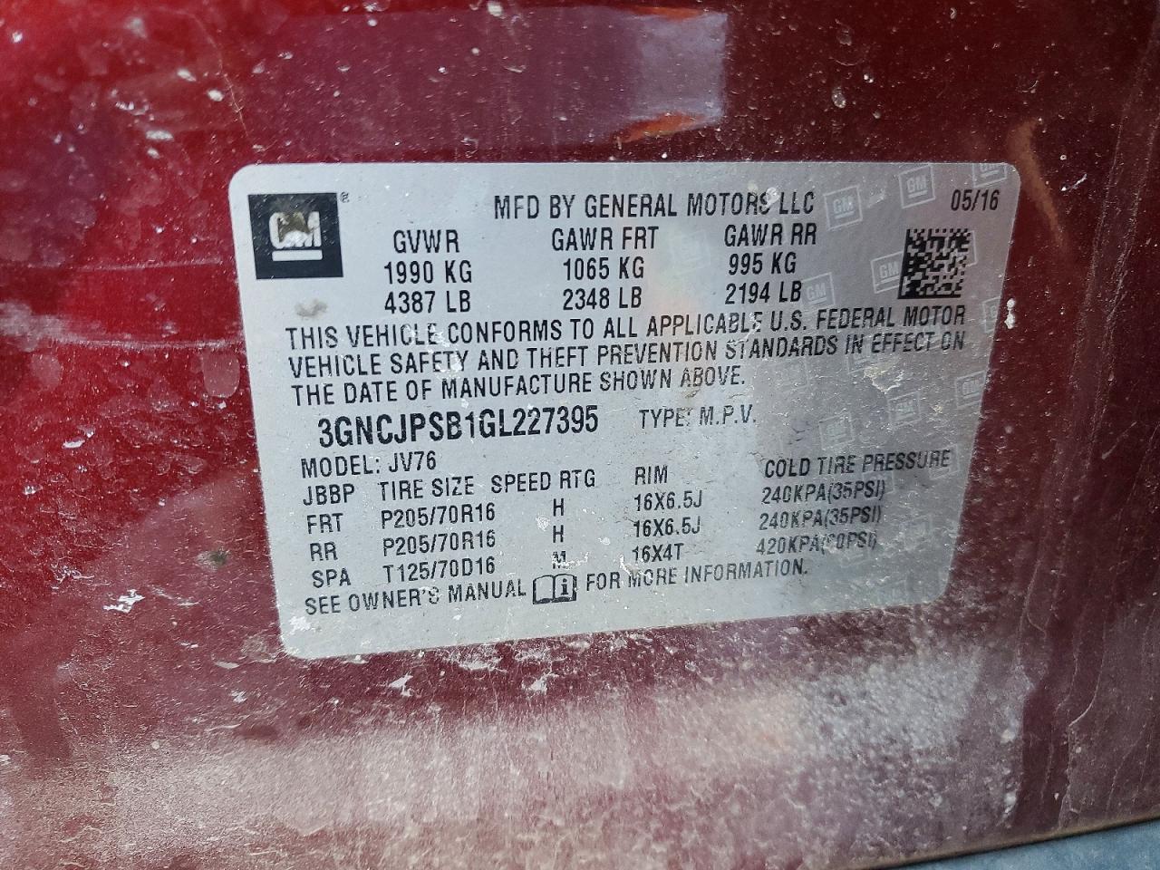 2016 Chevrolet Trax 1LT