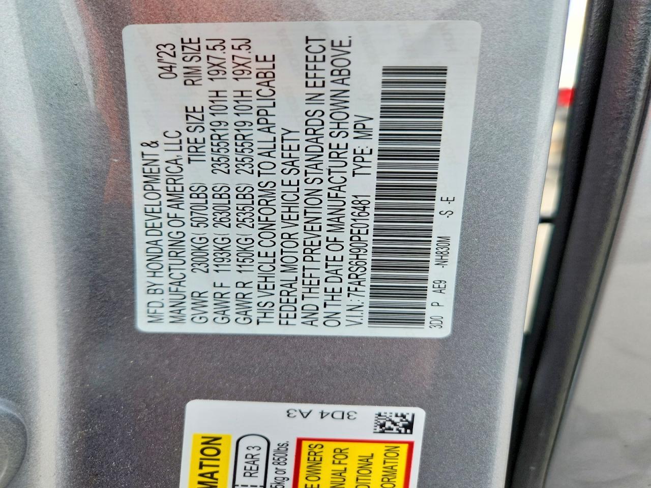 2023 Honda Cr-v Sport Touring