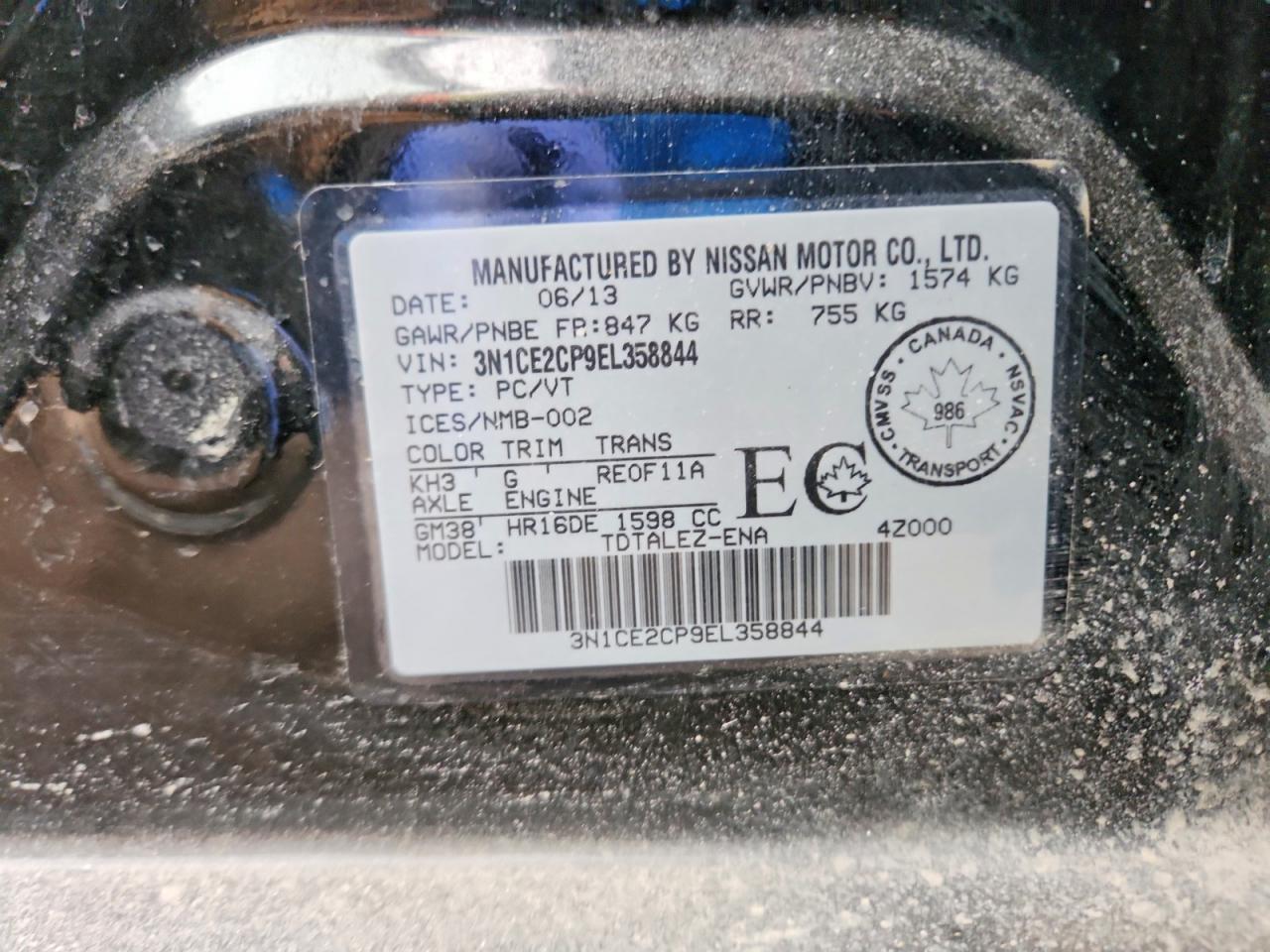 2014 Nissan Versa Note s