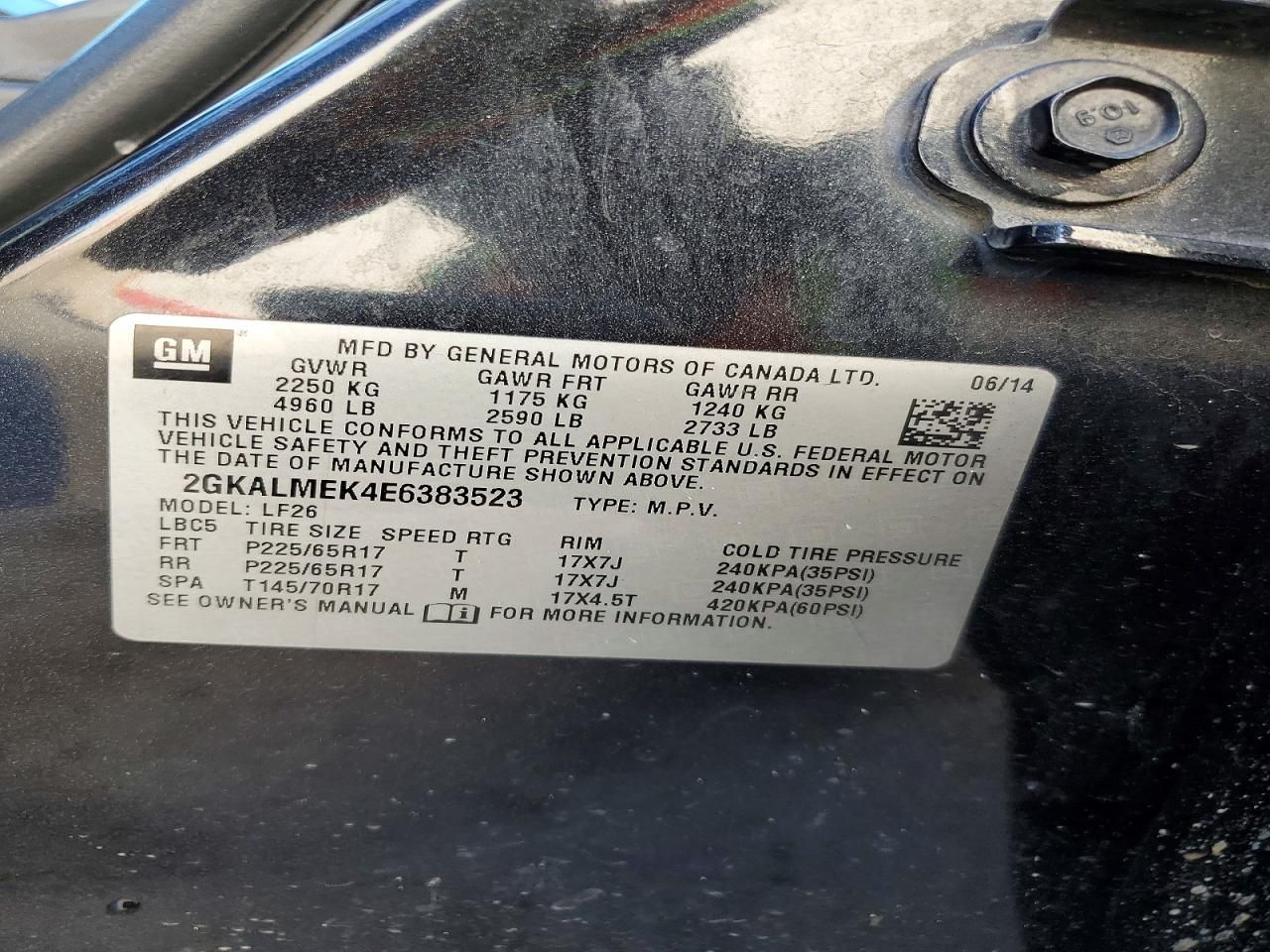 2014 GMC Terrain sle