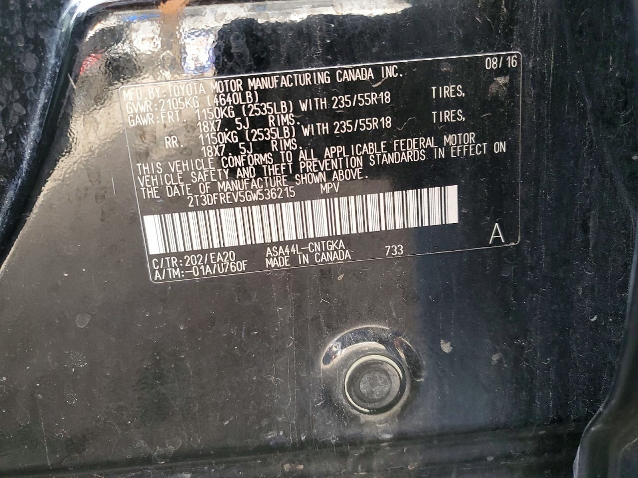 2016 Toyota Rav4 Limited