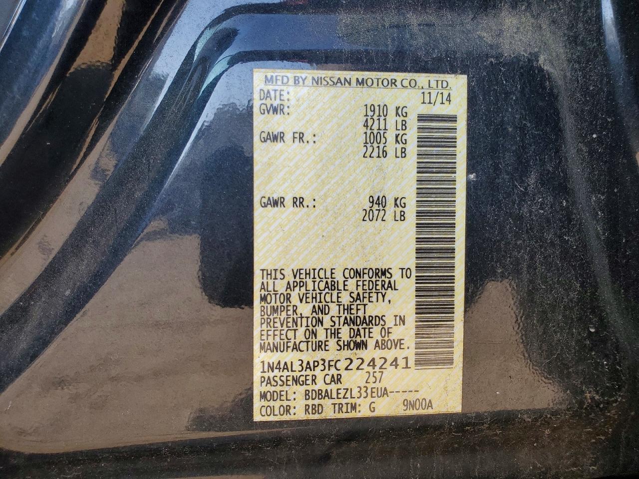 2015 Nissan Altima 2.5