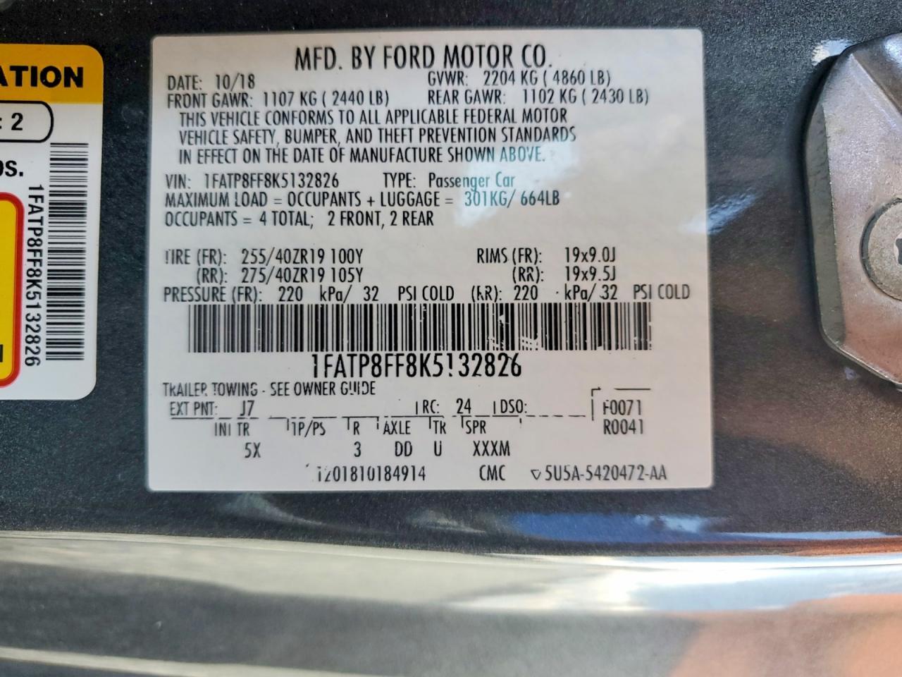 2019 Ford Mustang gt