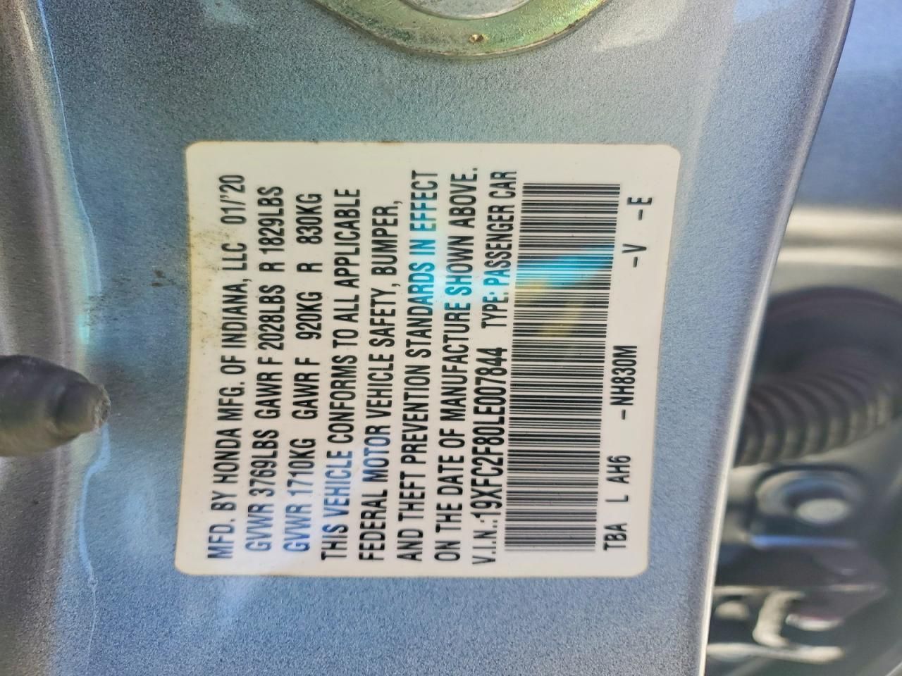 2020 Honda Civic Sport