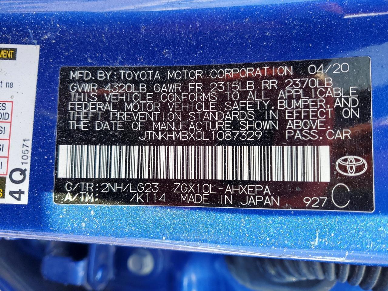2020 Toyota C-hr Limited