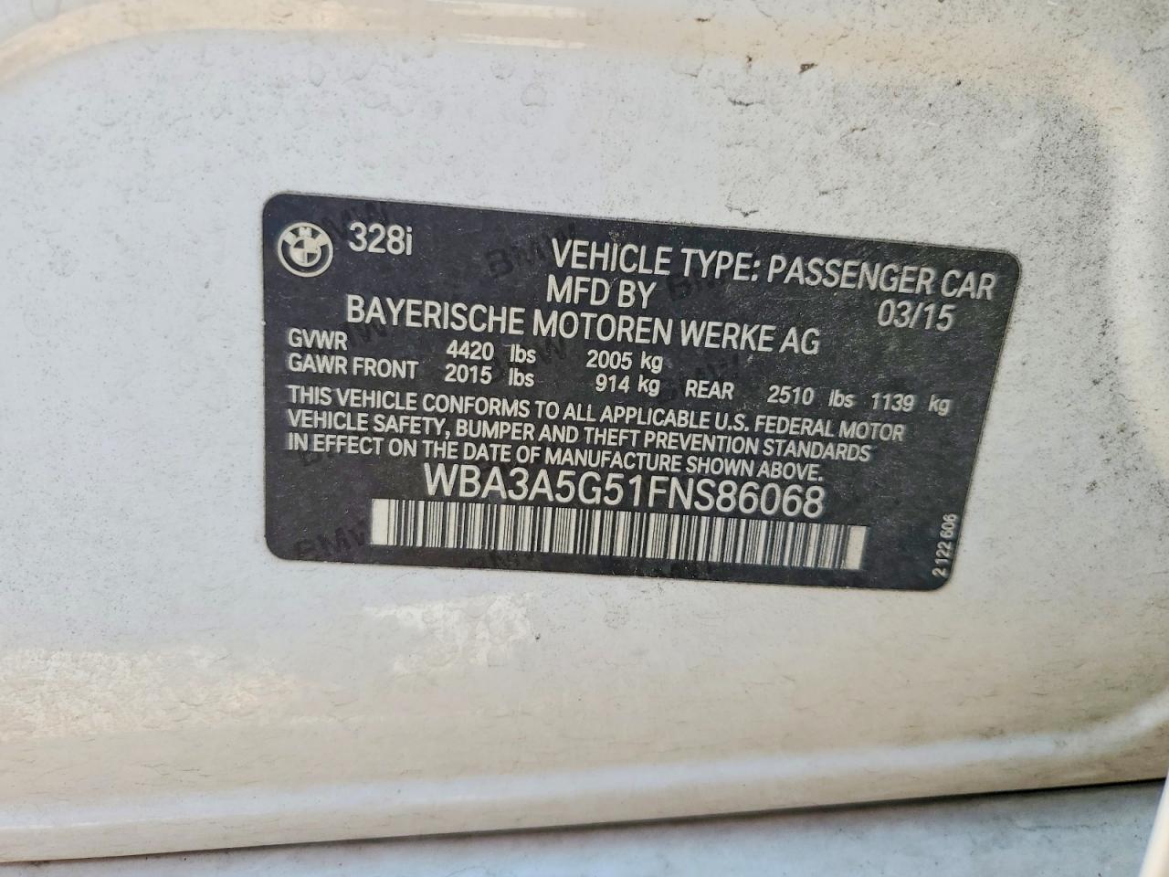 2015 BMW 328 i
