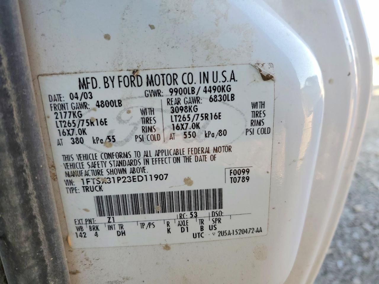 2003 Ford F350 srw Super Duty