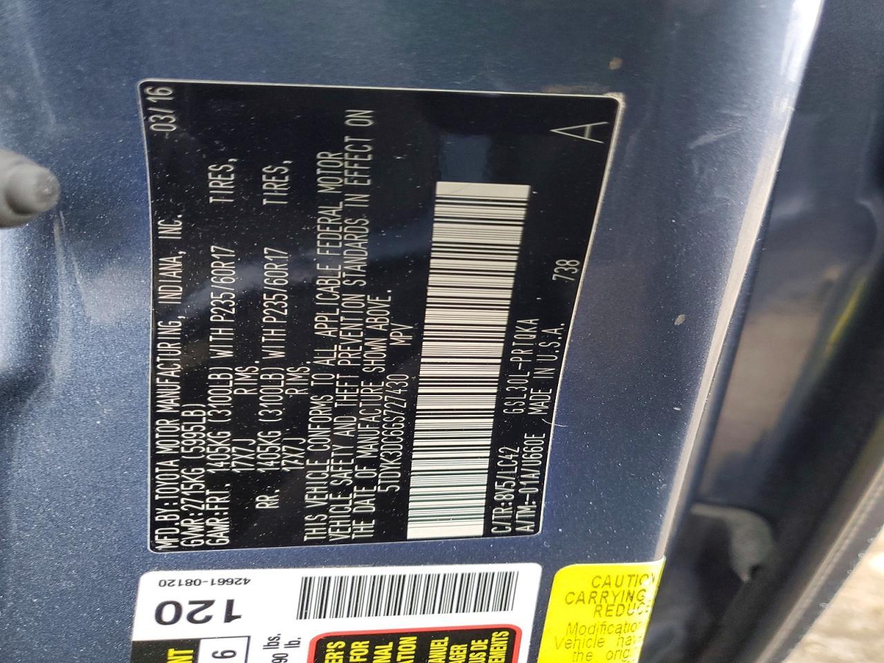 2016 Toyota Sienna xle