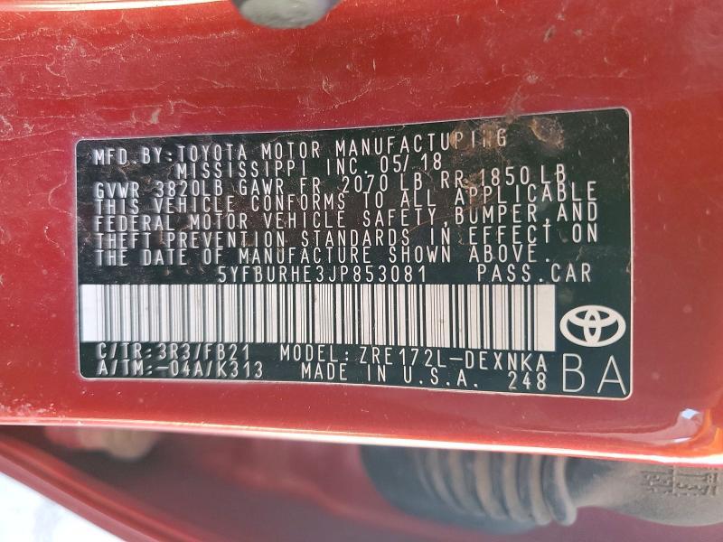 2018 Toyota Corolla l