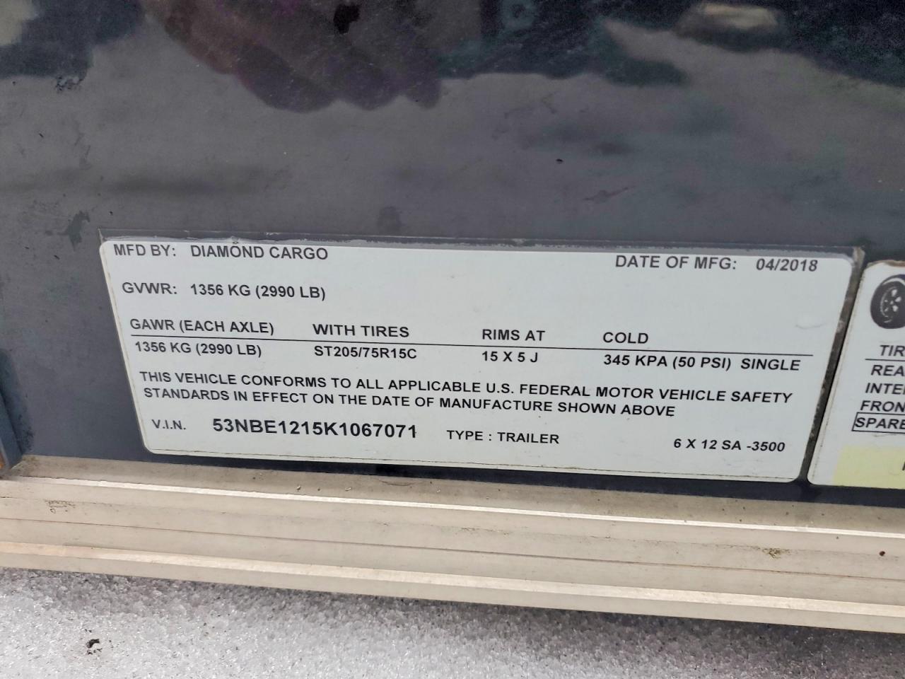 2019 Box Trailer Diamond Cargo