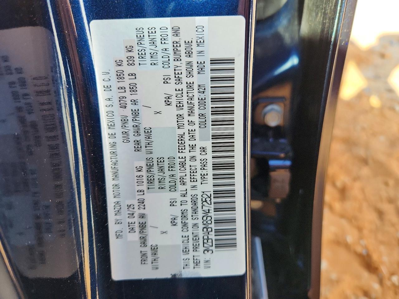2025 Mazda 3 Select Sport
