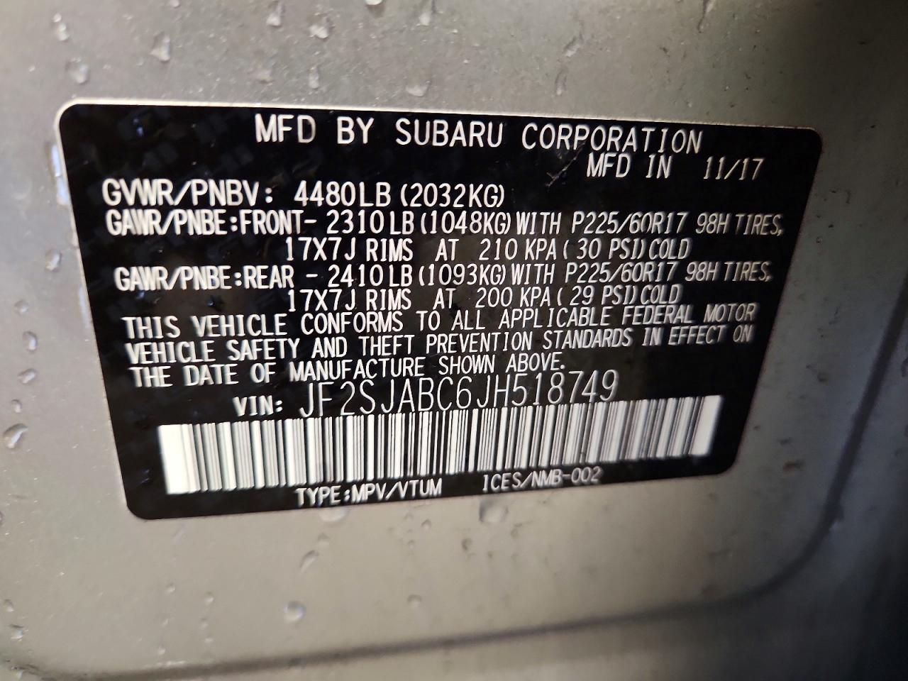 2018 Subaru Forester 2.5i