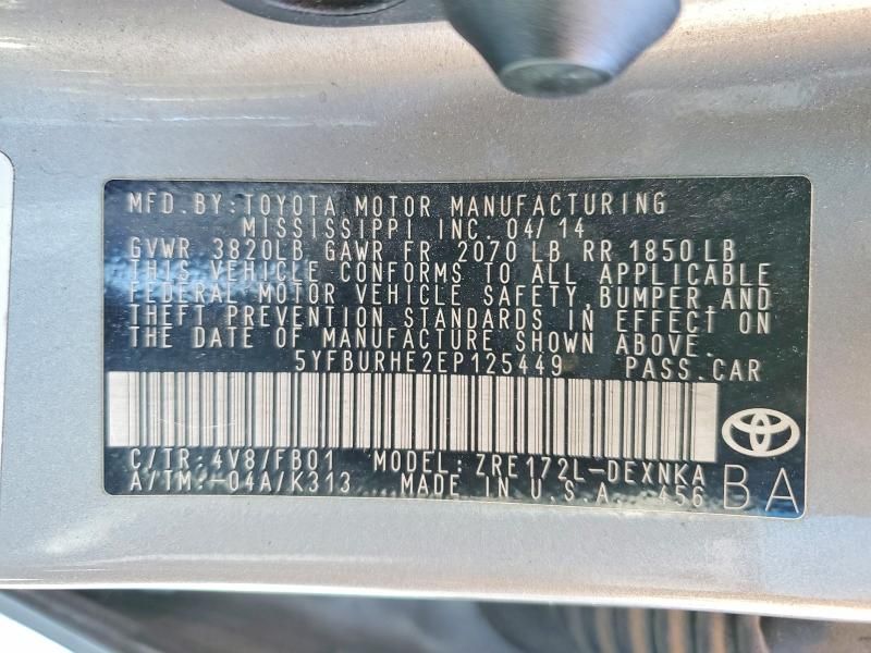 2014 Toyota Corolla l