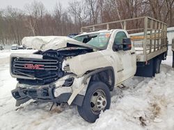 Salvage trucks for sale at West Warren, MA auction: 2016 GMC Sierra C3500 Flatbed Truck