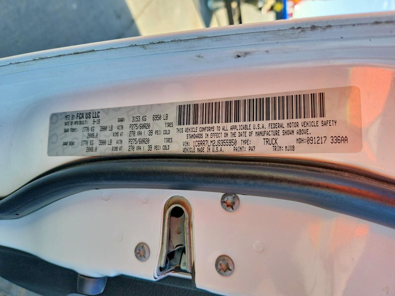 2018 Dodge RAM 1500 Lonestar 4WD 3.0L V6 Tdsl