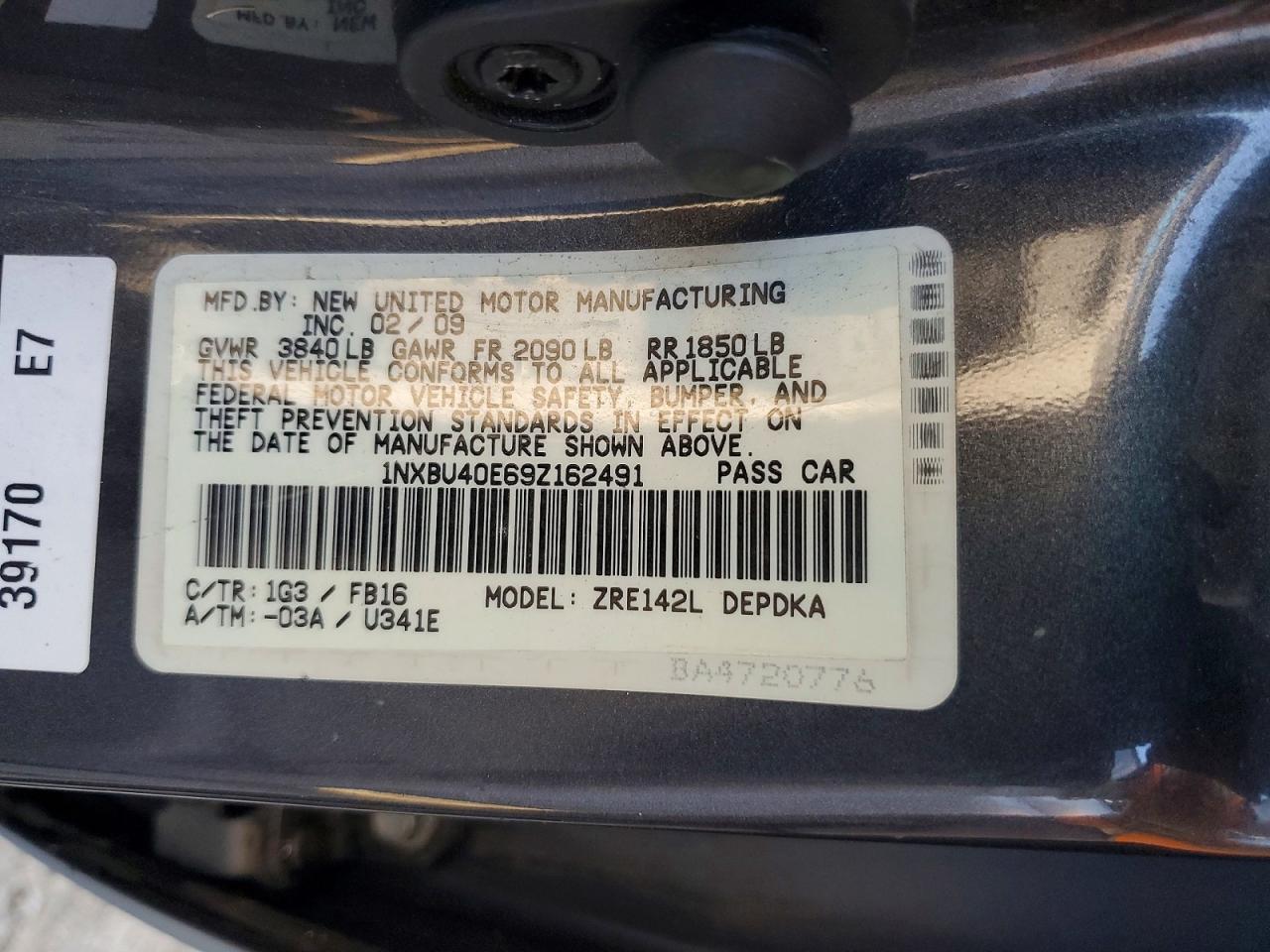 2009 Toyota Corolla Base