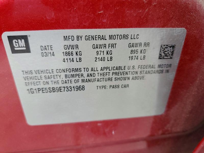 2014 Chevrolet Cruze lt