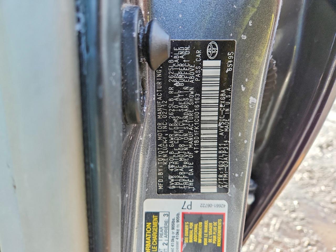 2012 Toyota Camry Hybrid
