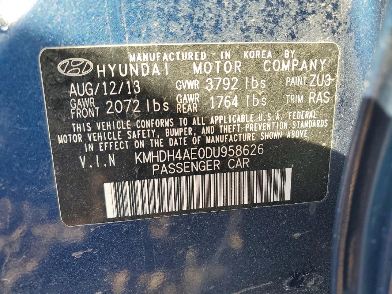 2013 Hyundai Elantra gls