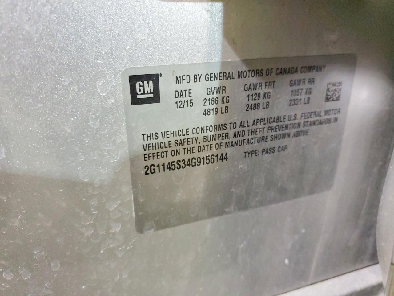 2016 Chevrolet Impala ltz