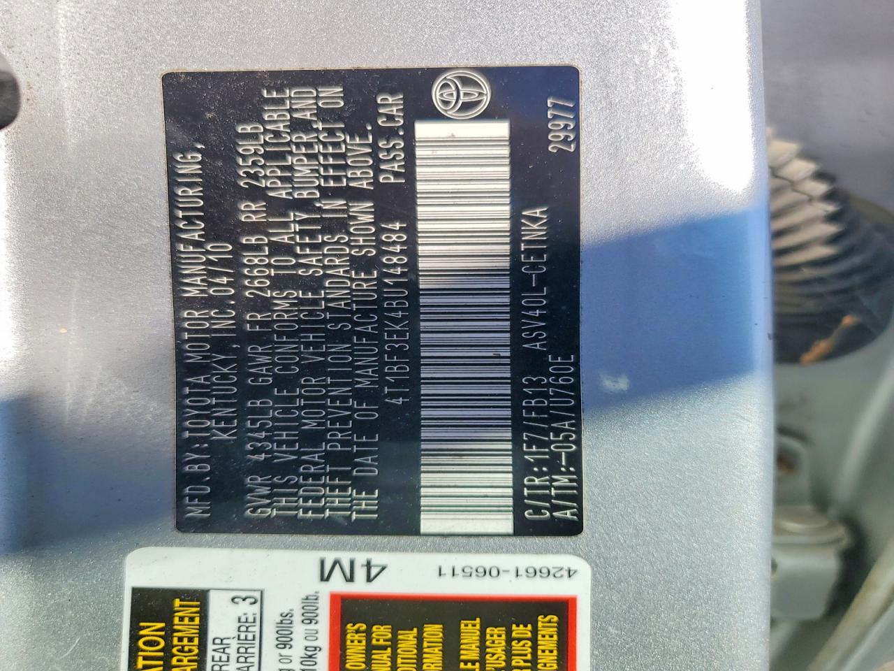 2011 Toyota Camry Base